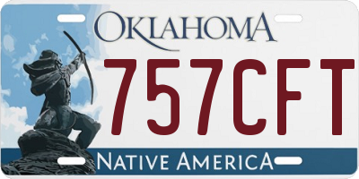 OK license plate 757CFT
