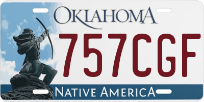 OK license plate 757CGF