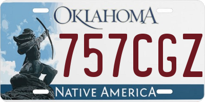 OK license plate 757CGZ