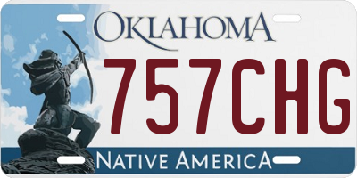 OK license plate 757CHG