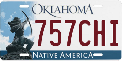 OK license plate 757CHI