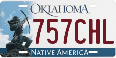 OK license plate 757CHL
