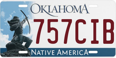 OK license plate 757CIB