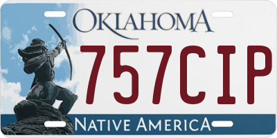 OK license plate 757CIP