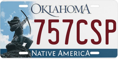 OK license plate 757CSP