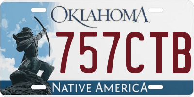 OK license plate 757CTB
