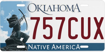 OK license plate 757CUX