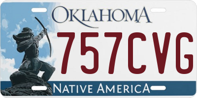 OK license plate 757CVG