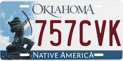 OK license plate 757CVK
