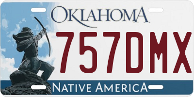 OK license plate 757DMX