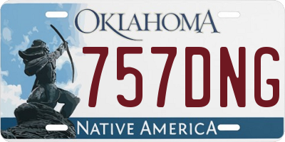 OK license plate 757DNG