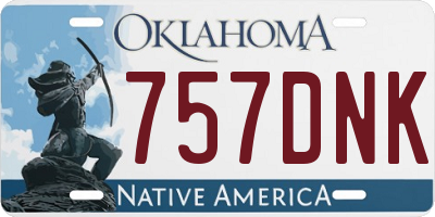 OK license plate 757DNK