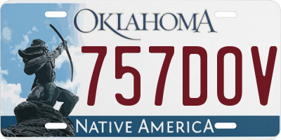 OK license plate 757DOV
