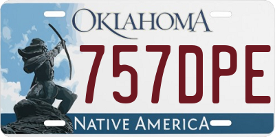 OK license plate 757DPE