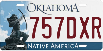 OK license plate 757DXR