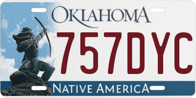 OK license plate 757DYC