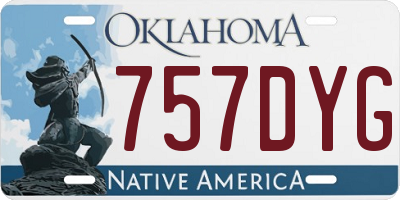 OK license plate 757DYG