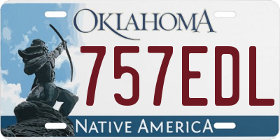 OK license plate 757EDL