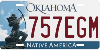 OK license plate 757EGM