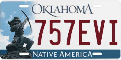 OK license plate 757EVI