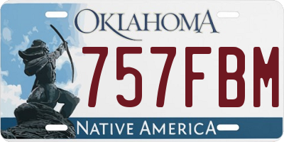OK license plate 757FBM