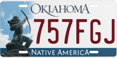 OK license plate 757FGJ