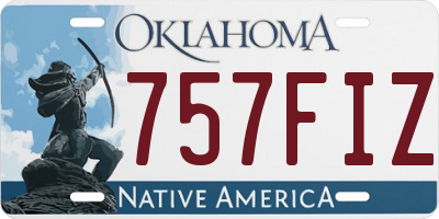 OK license plate 757FIZ