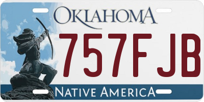 OK license plate 757FJB