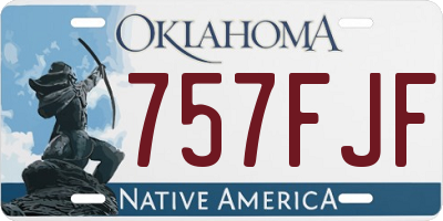 OK license plate 757FJF