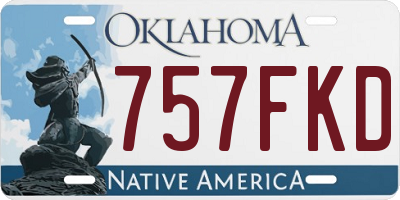 OK license plate 757FKD