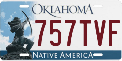OK license plate 757TVF