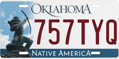 OK license plate 757TYQ