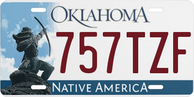 OK license plate 757TZF