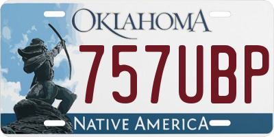 OK license plate 757UBP