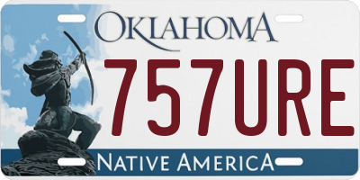 OK license plate 757URE