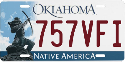 OK license plate 757VFI