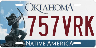 OK license plate 757VRK