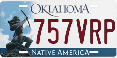 OK license plate 757VRP