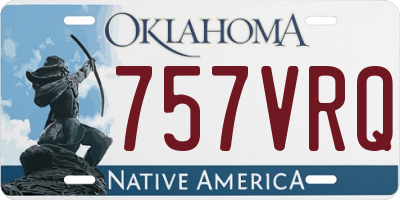 OK license plate 757VRQ
