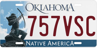 OK license plate 757VSC