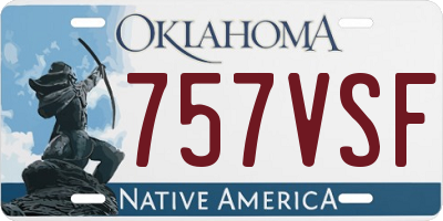 OK license plate 757VSF