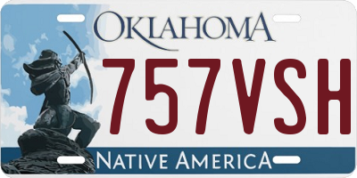 OK license plate 757VSH