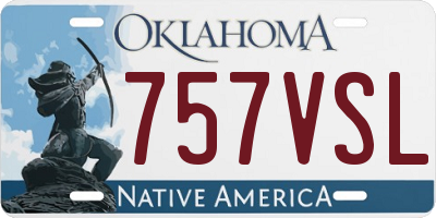 OK license plate 757VSL