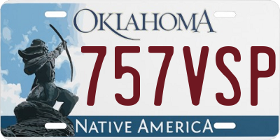 OK license plate 757VSP