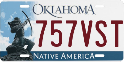 OK license plate 757VST
