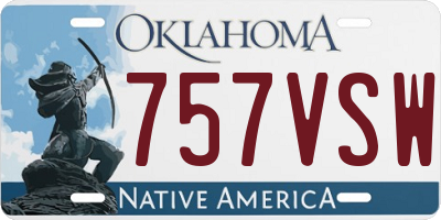OK license plate 757VSW