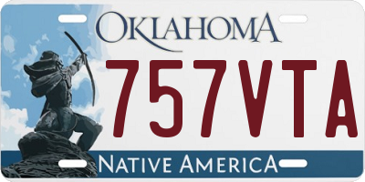 OK license plate 757VTA