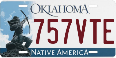 OK license plate 757VTE