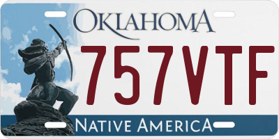 OK license plate 757VTF