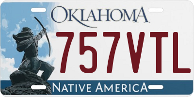 OK license plate 757VTL